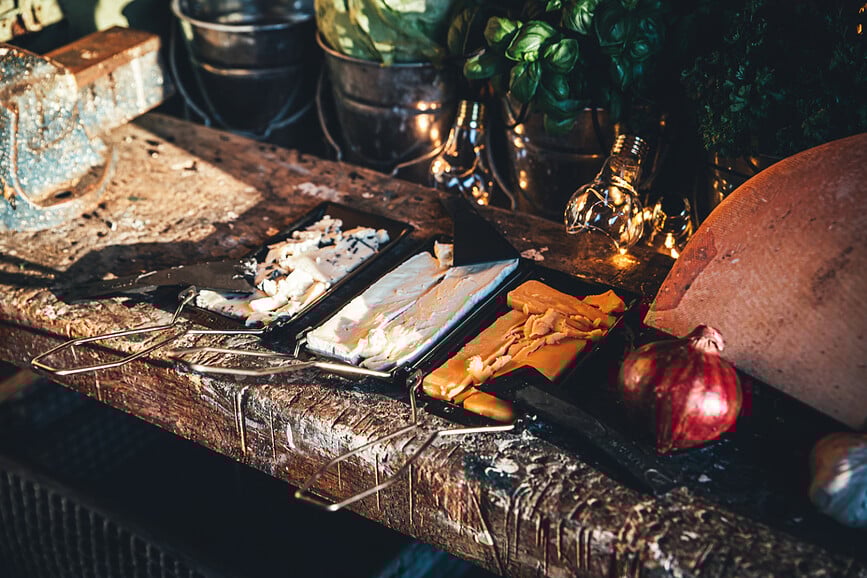 Sartén para raclette modelo Barbeclette, con espátula, Set de 2 piezas