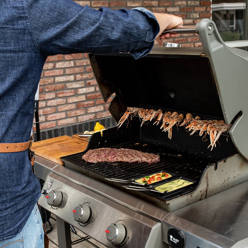 Sartén para raclette modelo Barbeclette, con espátula, Set de 2 piezas