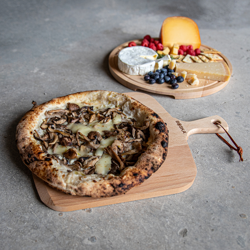 Tabla de pizza Amigo, con mango