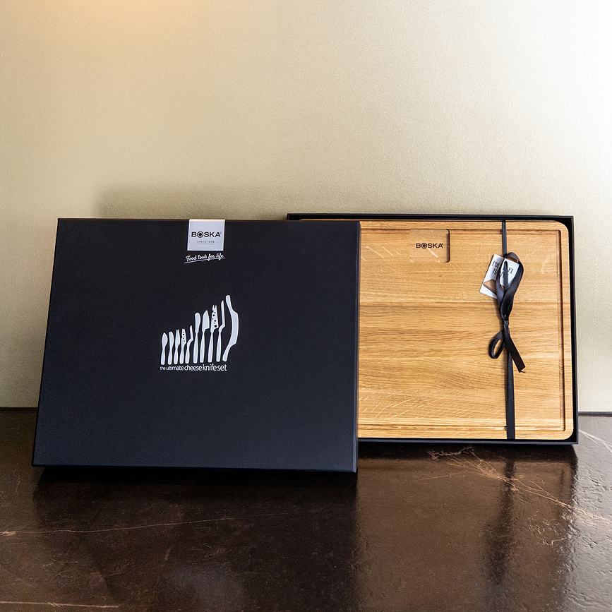 Ultimate Monaco Plus Σετ Μαχαιριών Τυριού με ξύλο σερβιρίσματος, Σετ 11 τεμαχίων