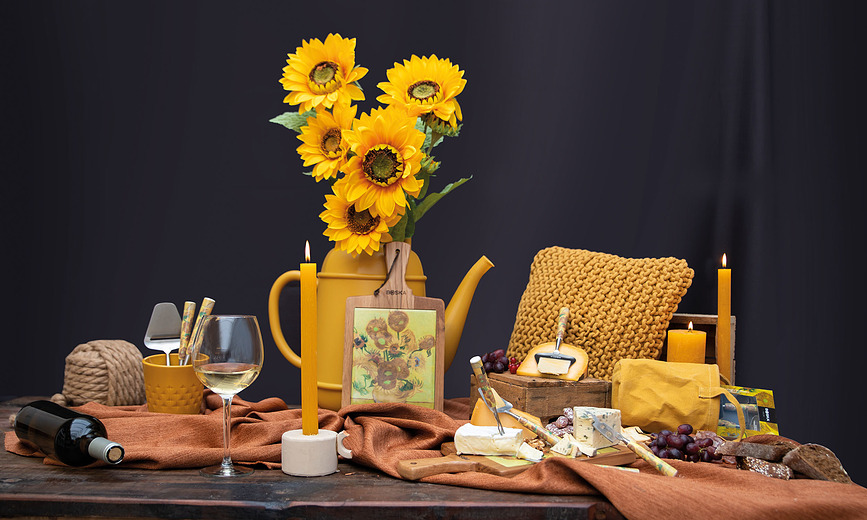 Van Gogh Couteau à Fromage, motif Tournesols