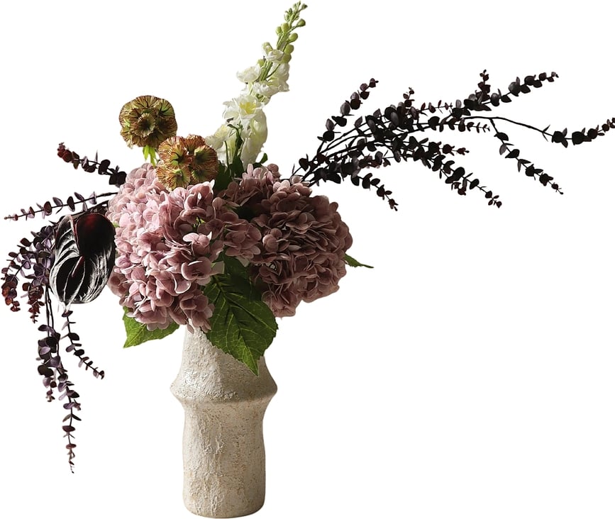 Artificial Flowers Bouquet Perfectly Plum