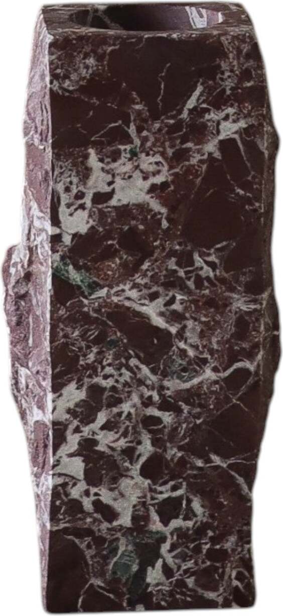 Botane Edge Vase 25 cm, roter Marmor