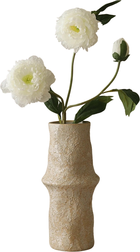 Botane Fleur artificielle Pivoine, 77 cm, blanche