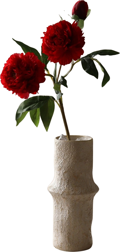 Botane Fleur Artificielle Pivoine, 77 cm, rouge foncé