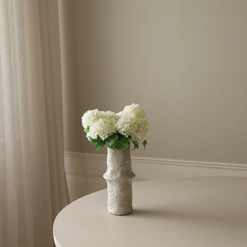 Botane konstgjord blombukett hortensia 33 cm, vit