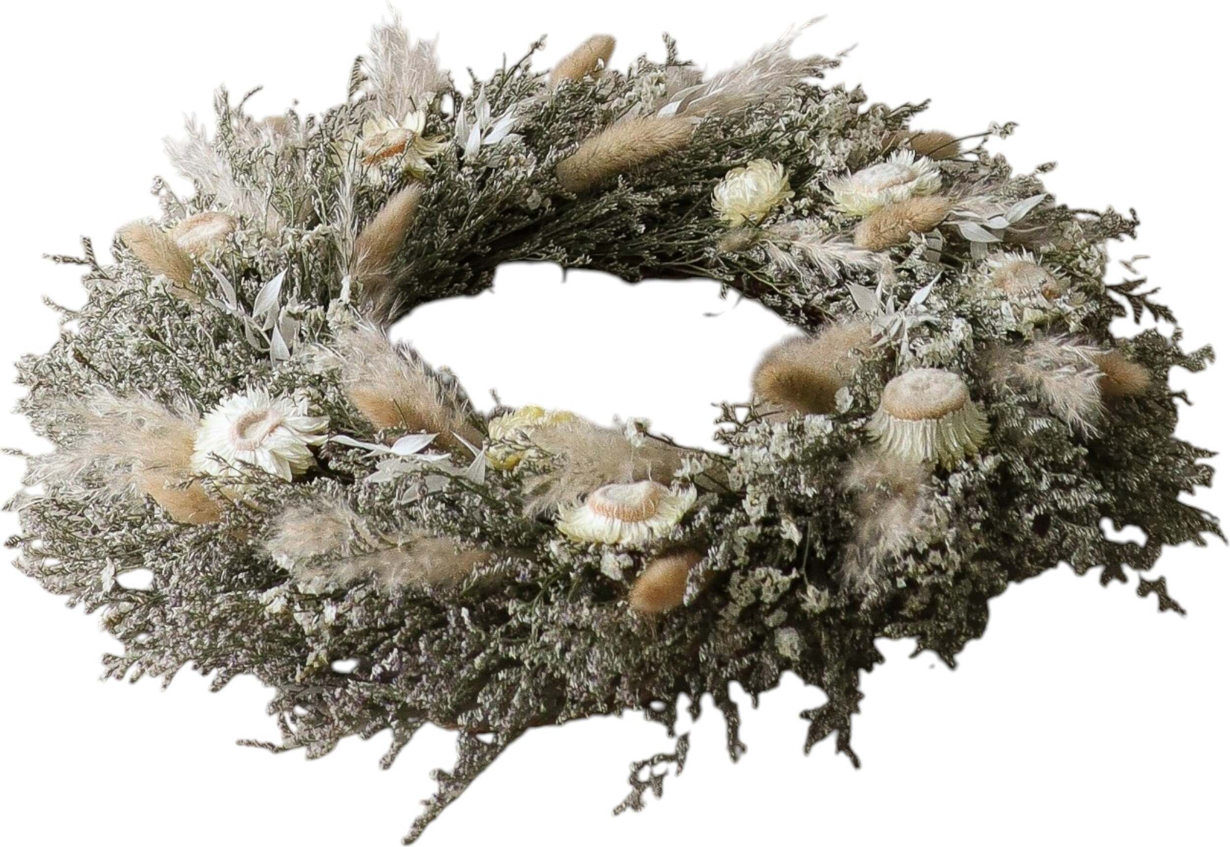 Botane Kranz Hafer 40 cm, weiß