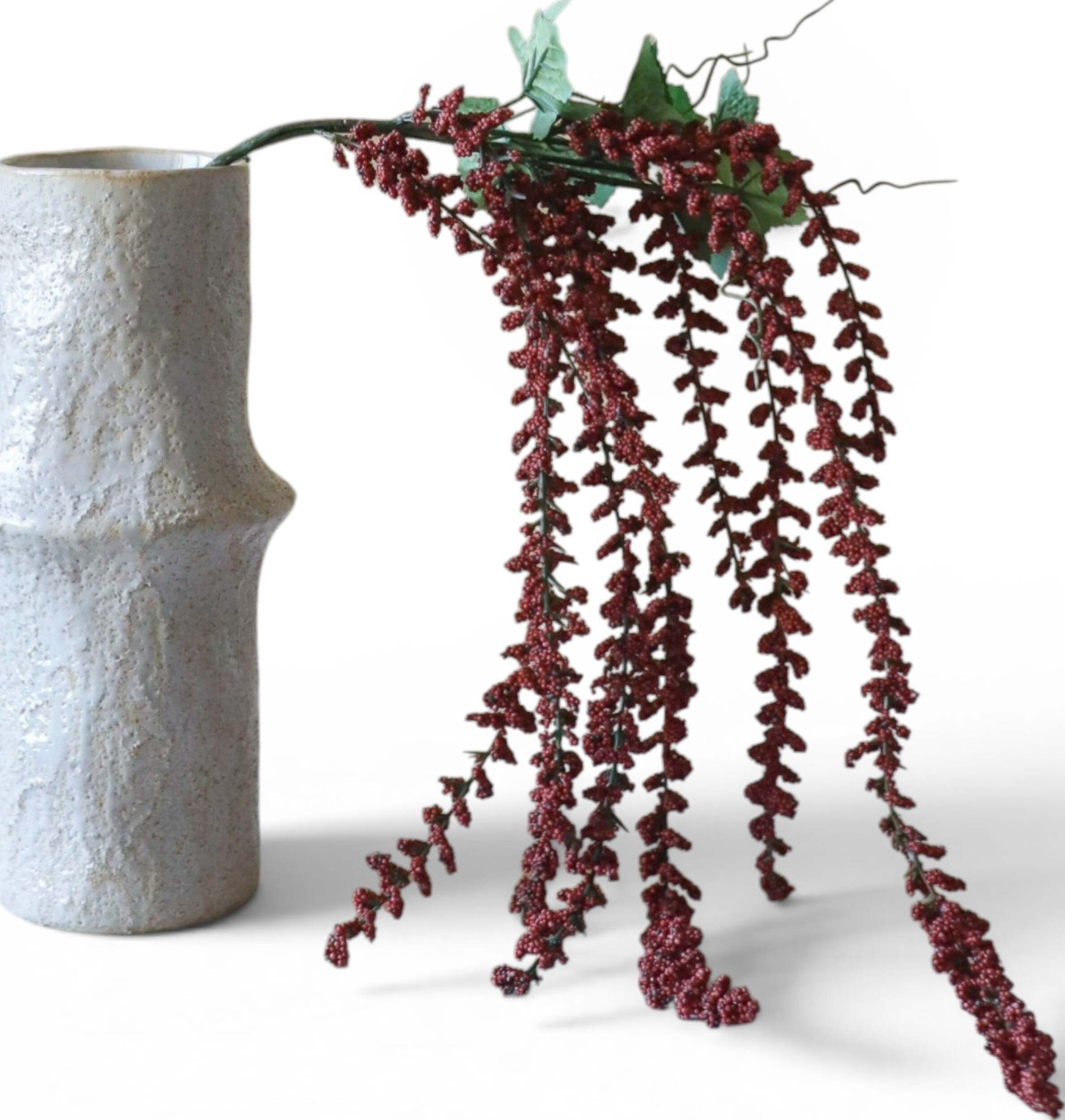 Botane Kunstblume Amarant traubenförmig 106 cm, rot