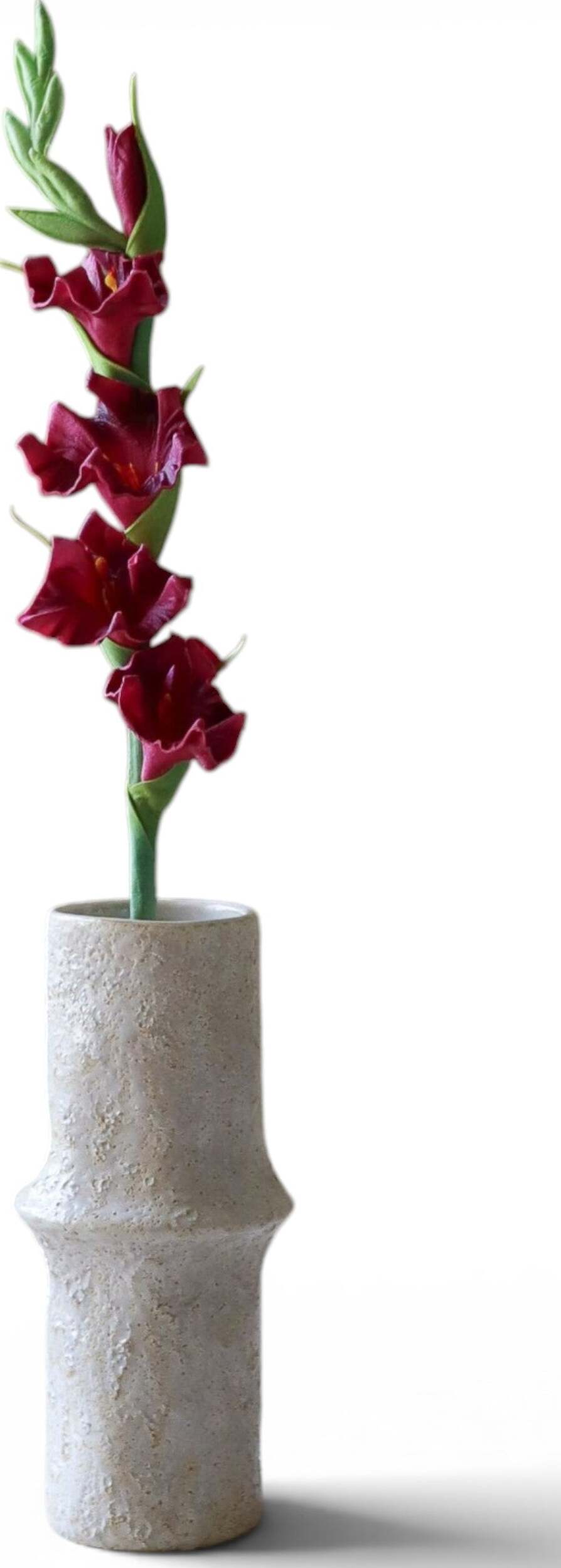 Botane Kunstblume Gladiole 56 cm, dunkelrot