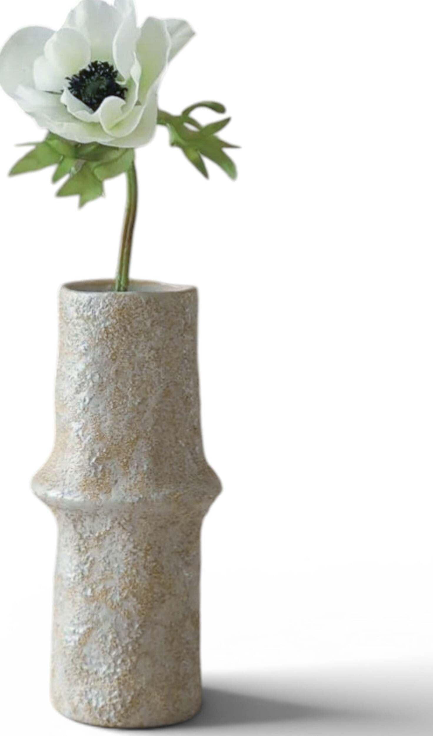 Botane Kunstblume Kronen-Anemone 43 cm, weiß