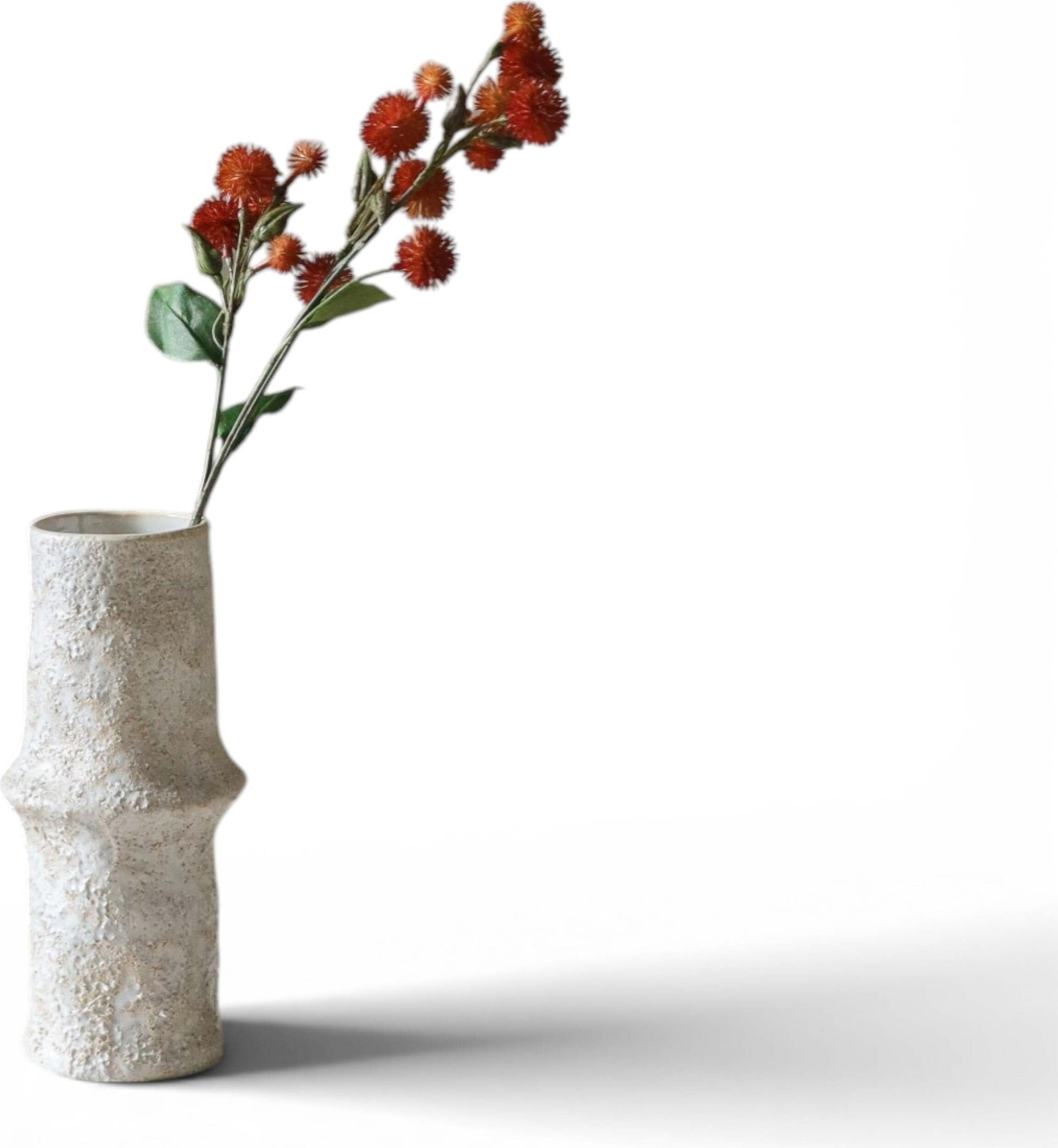 Botane Kunstblume Kugeldistel 51 cm, dunkelorange