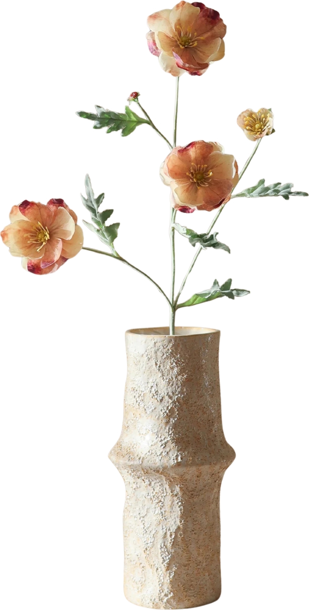 Botane Kunstblume Mohn 66 cm, Teerose