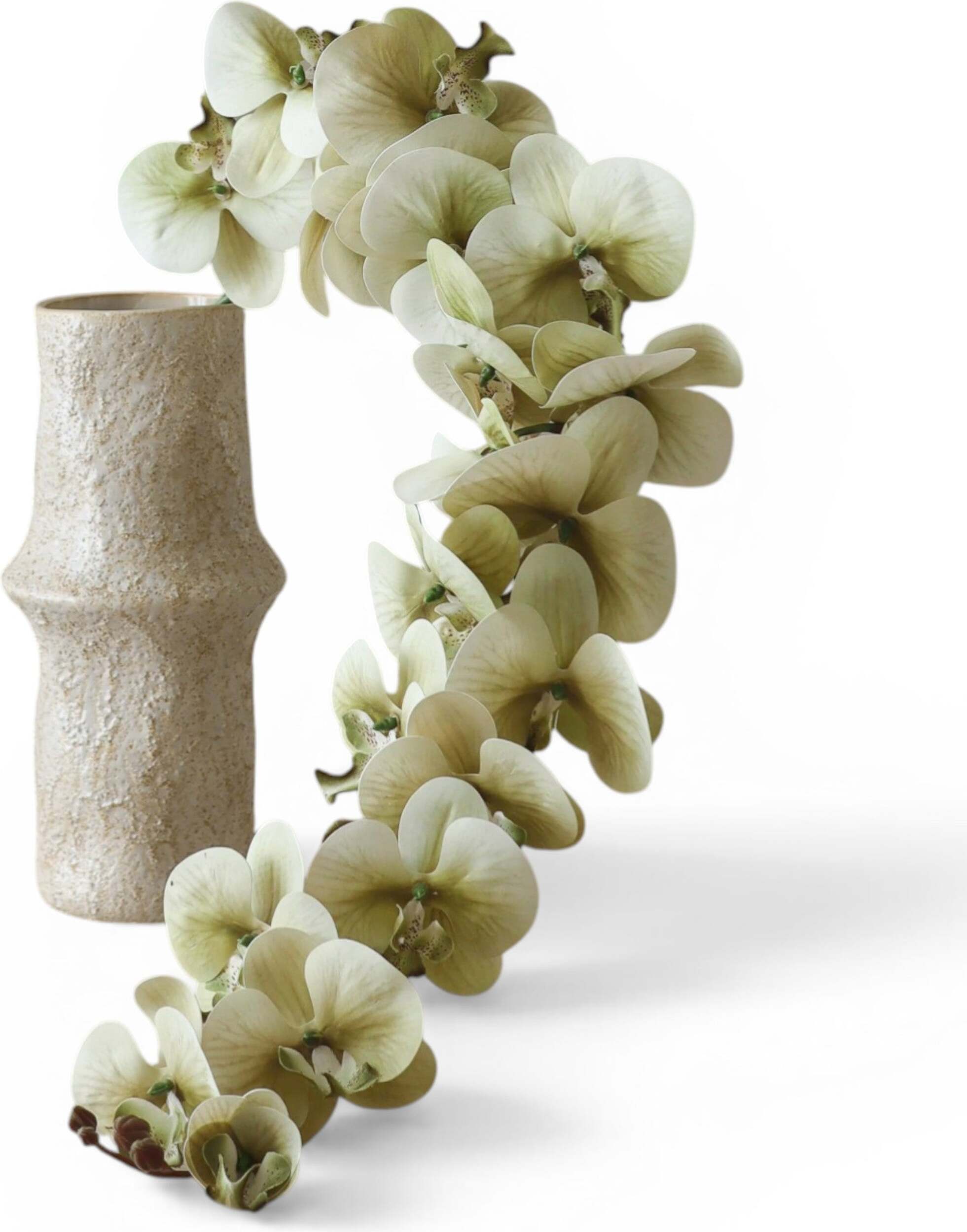 Botane Kunstblume Orchidee 134 cm, grün, großblumig