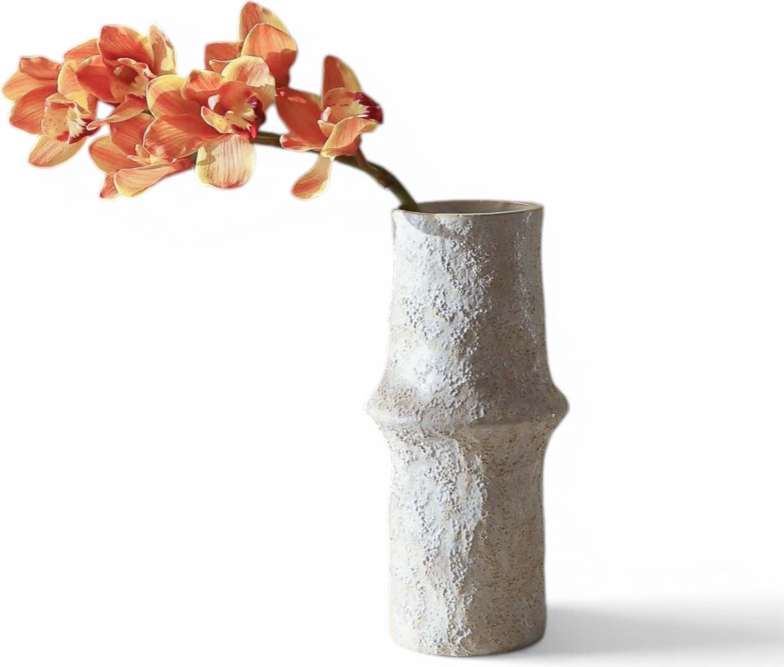 Botane Kunstblume Orchidee Cymbidium 68 cm, orange