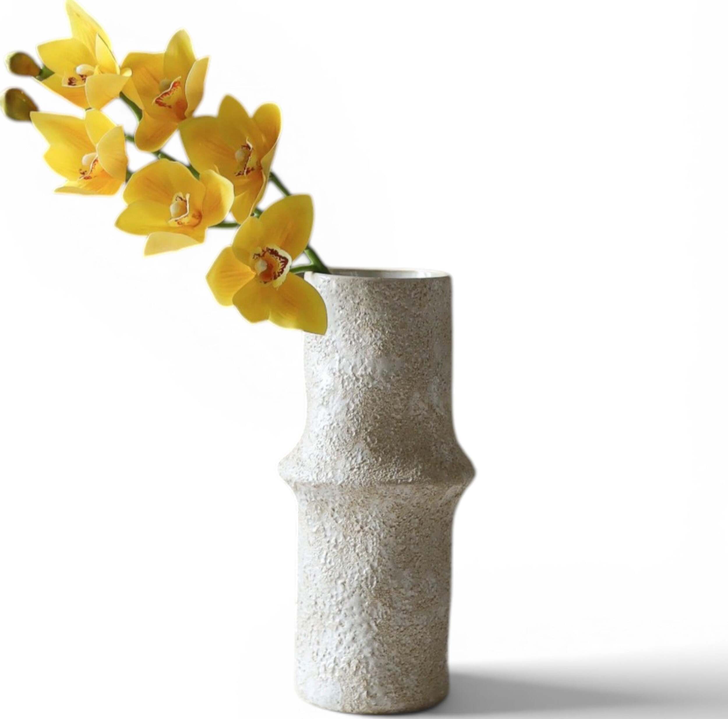 Botane Kunstblume Orchidee Cymbidium 69 cm, gelb