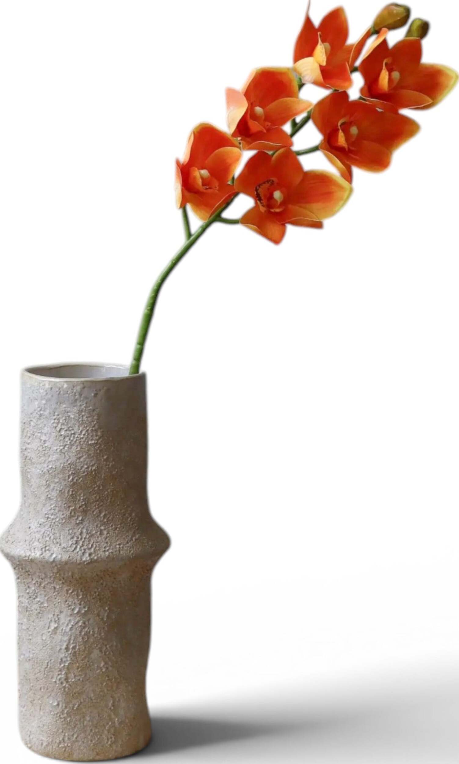 Botane Kunstblume Orchidee Cymbidium 69 cm, orange