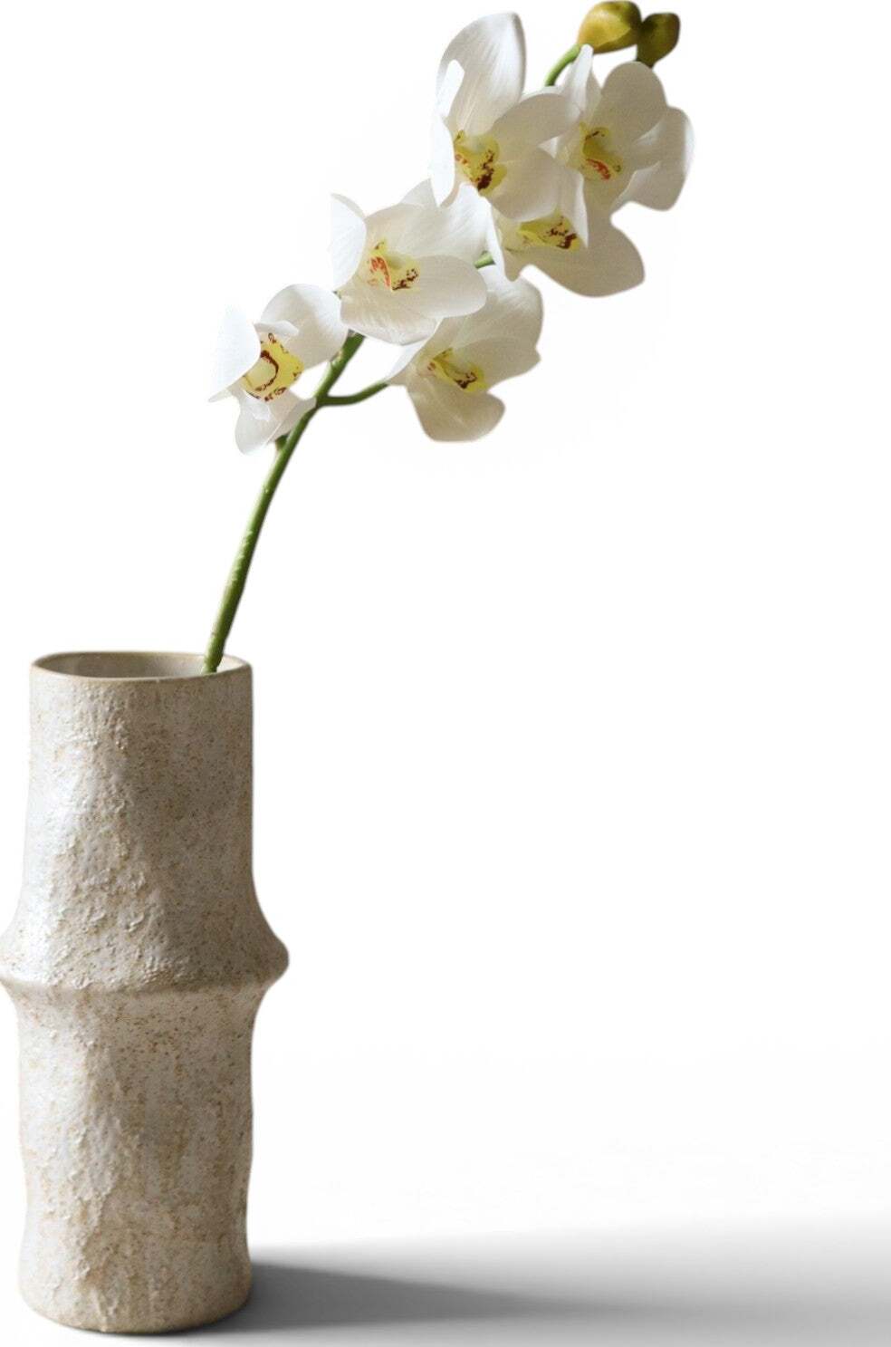 Botane Kunstblume Orchidee Cymbidium 69 cm, weiß