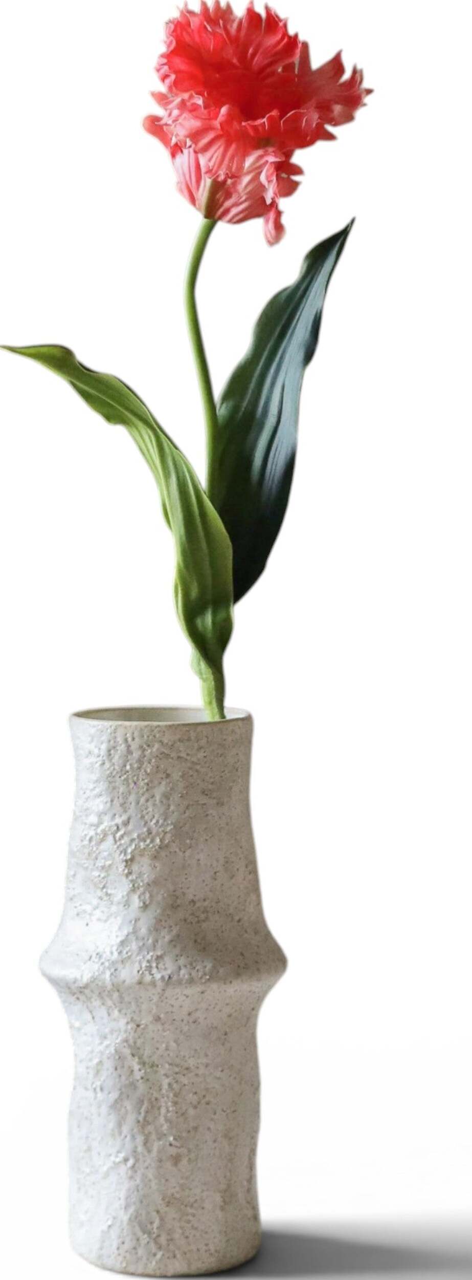 Botane Kunstblume Tulpe 66 cm, dunkelrosa, Papageientulpe, groß