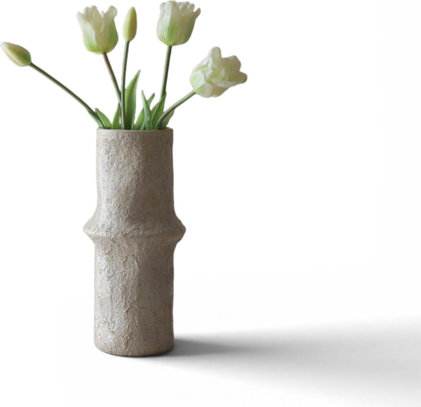 Botane Kunstblume Tulpen 47 cm, weiß, Sorte Triumph