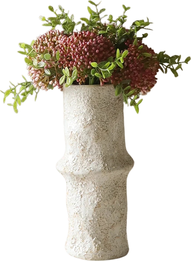 Botane kunstig blomsterbuket hvidtjørn 30 cm, lilla