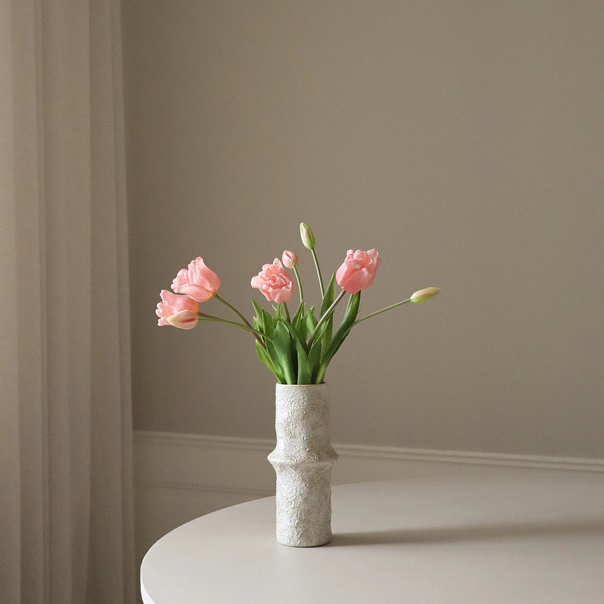 Botane kunstige blomsterbuket, tulipaner, 44 cm, lilla
