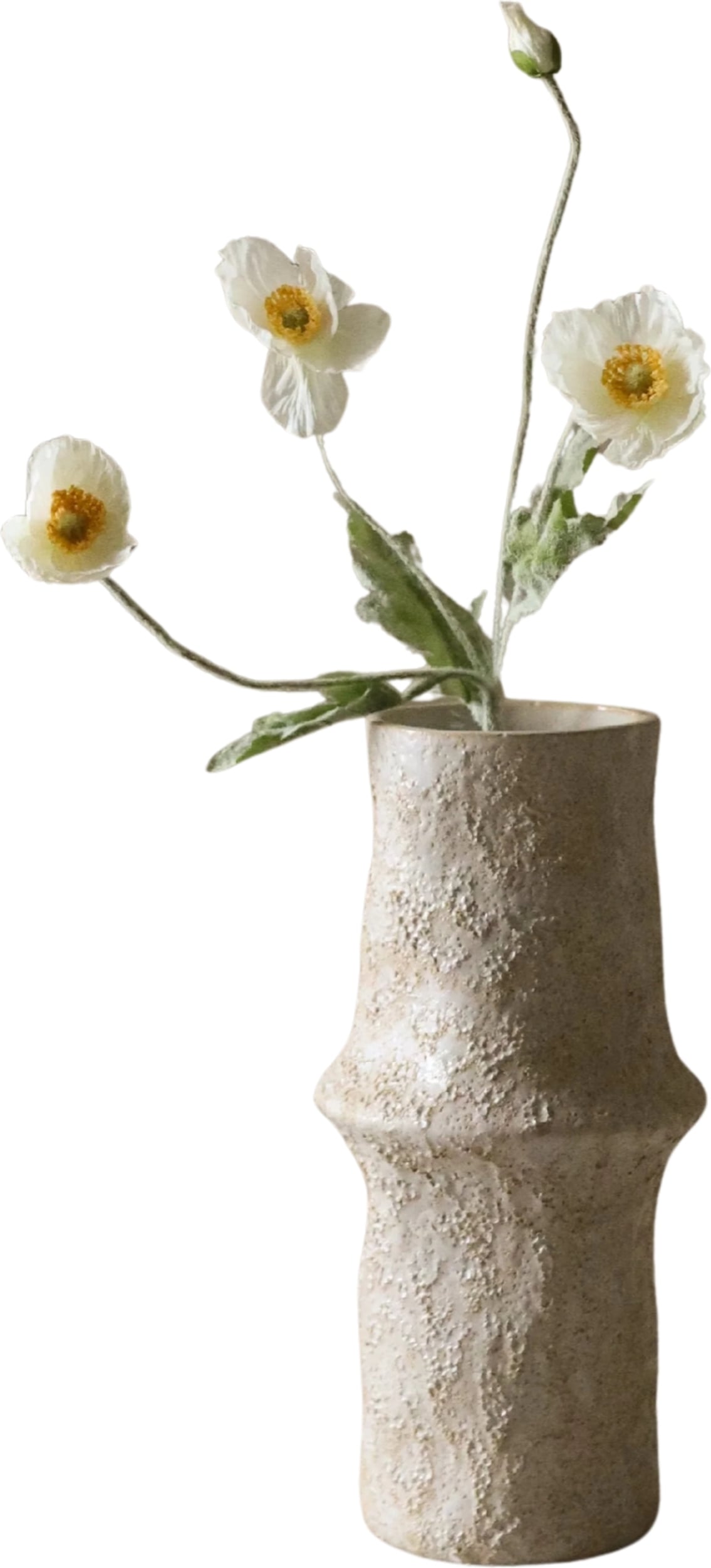 Botane Künstliche Blume Mohn 56 cm, weiß
