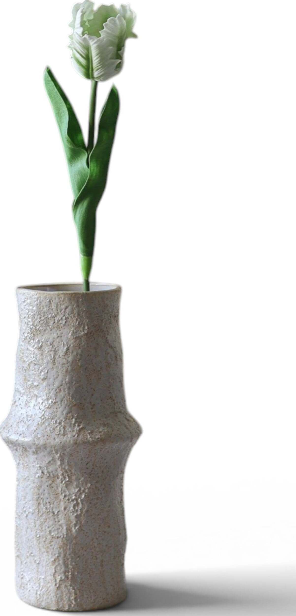 Botane Künstliche Blume Papageientulpe 51 cm, weiß