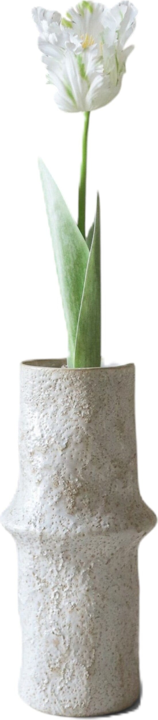 Botane Künstliche Blume Tulpe 69 cm, weiß, Papageientulpe