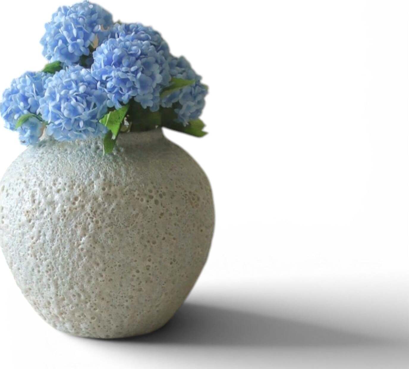 Botane Künstliche Hortensie 30 cm, blau, kugelförmig