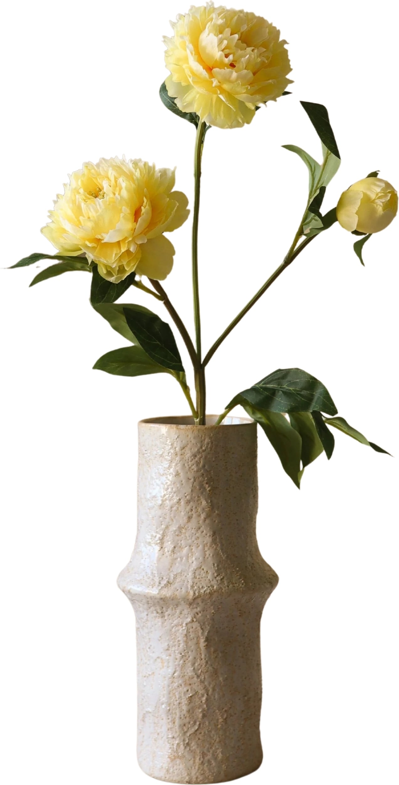 Botane Künstliche Pfingstrose 77 cm, gelb