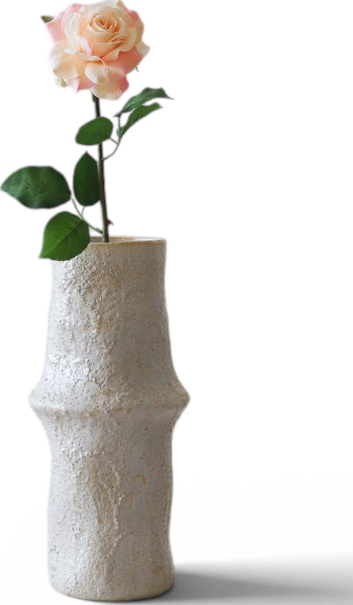 Botane Künstliche Rose 48 cm, hellrosa, Gartenrose