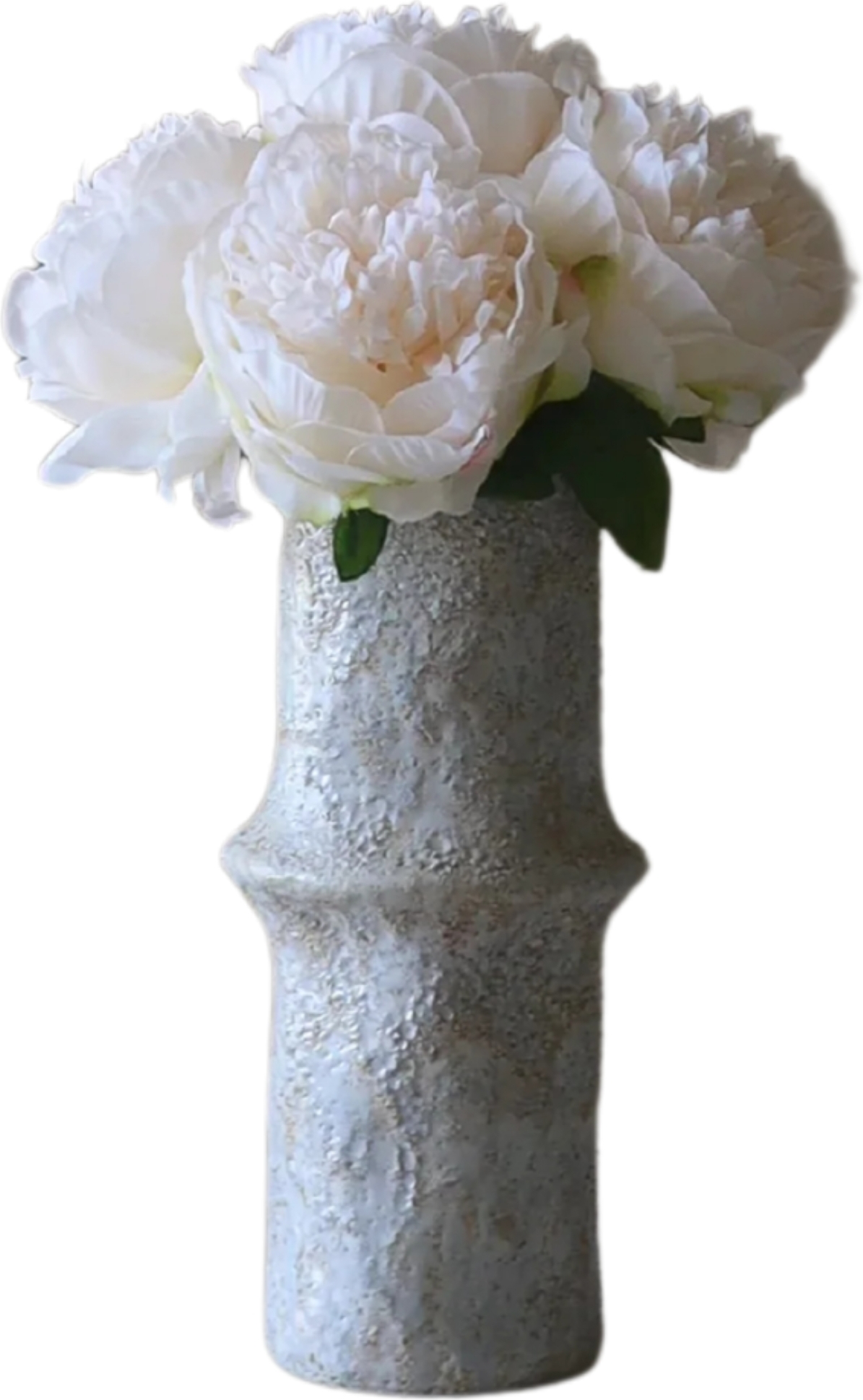 Botane Künstlicher Blumenstrauß Pfingstrosen 32 cm, creme
