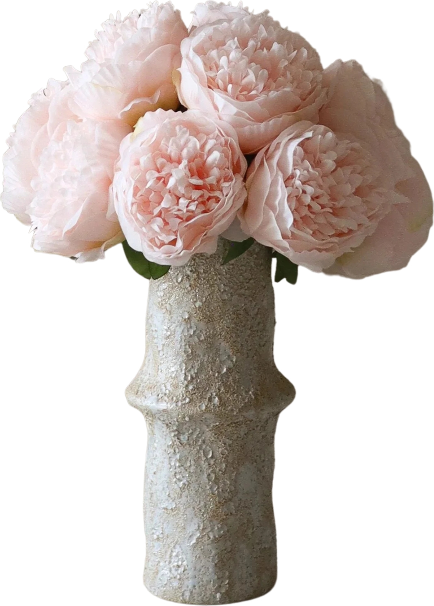 Botane Künstlicher Blumenstrauß Pfingstrosen 33 cm, hellrosa