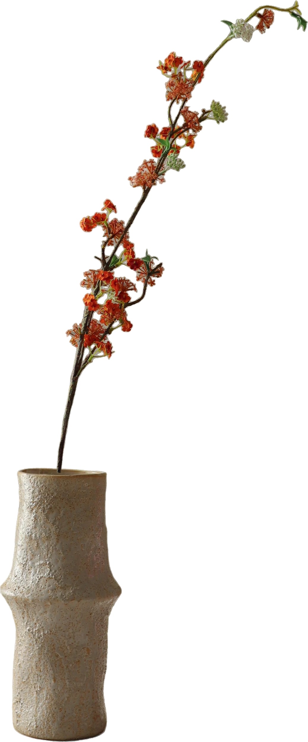 Botane Künstlicher Weidenzweig 104 cm, orange, verschneit