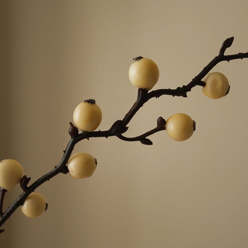 Botane Fleur Artificielle Houx, 89 cm, rouge