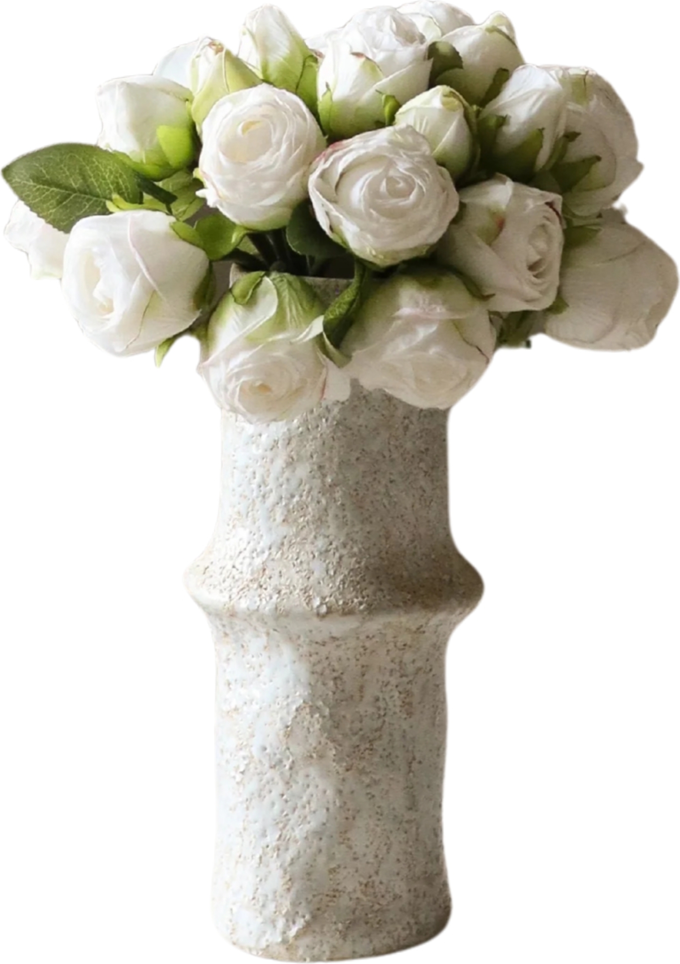 Botane Rosenstrauß künstlich 27   cm, weiß