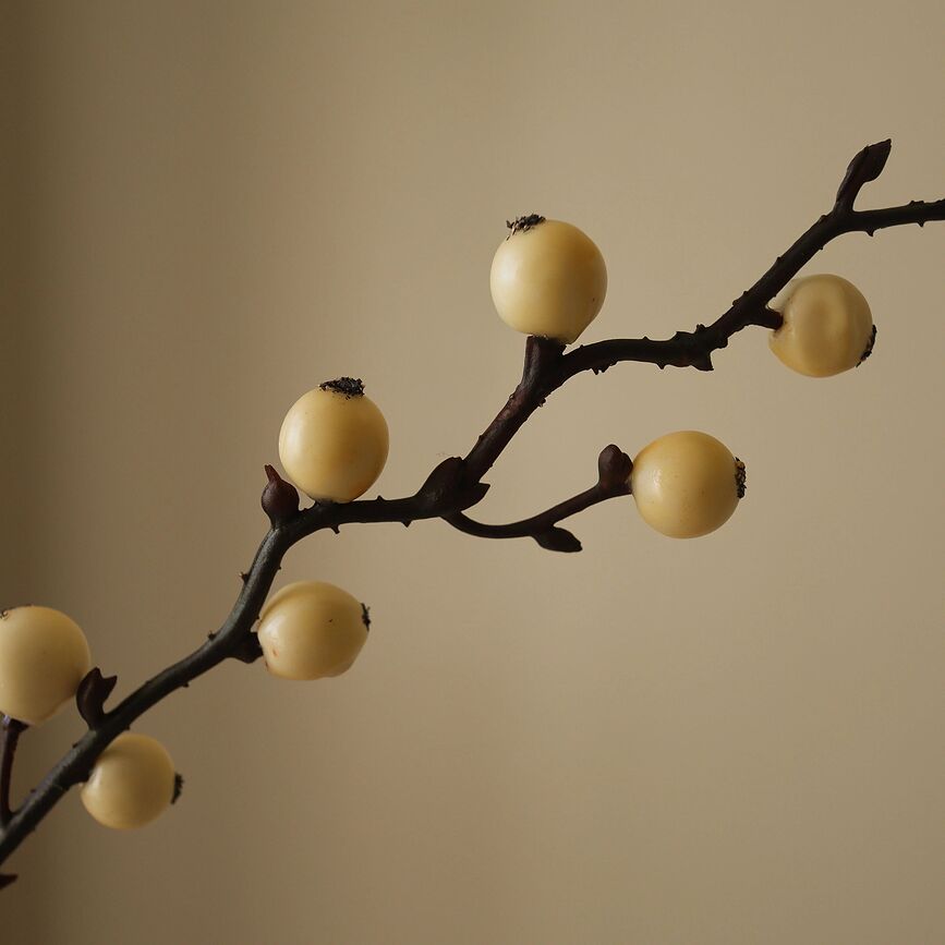 Botane Umetna veja bodika, 89 cm, rdeča