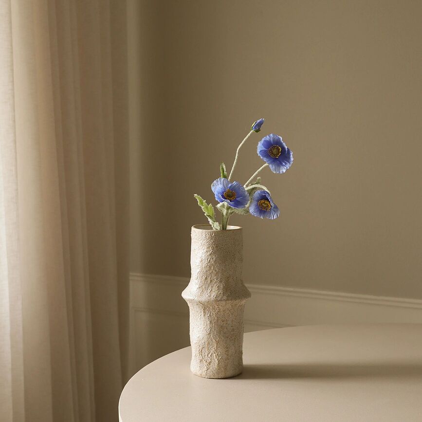 Botane Umetni cvet mak, 56 cm, svetlo roza