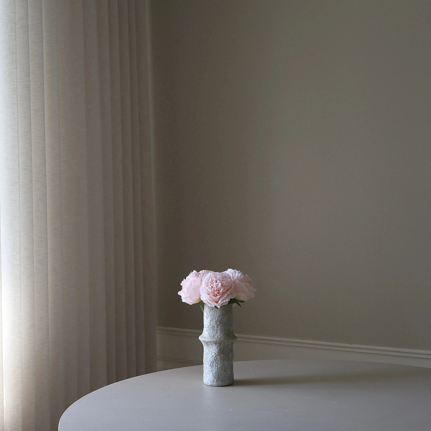 Bouquet de fleurs artificielles Botane, pivoines, 32 cm, crème