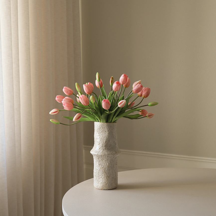 Bouquet de fleurs artificielles Botane, tulipes, 39 cm, roses