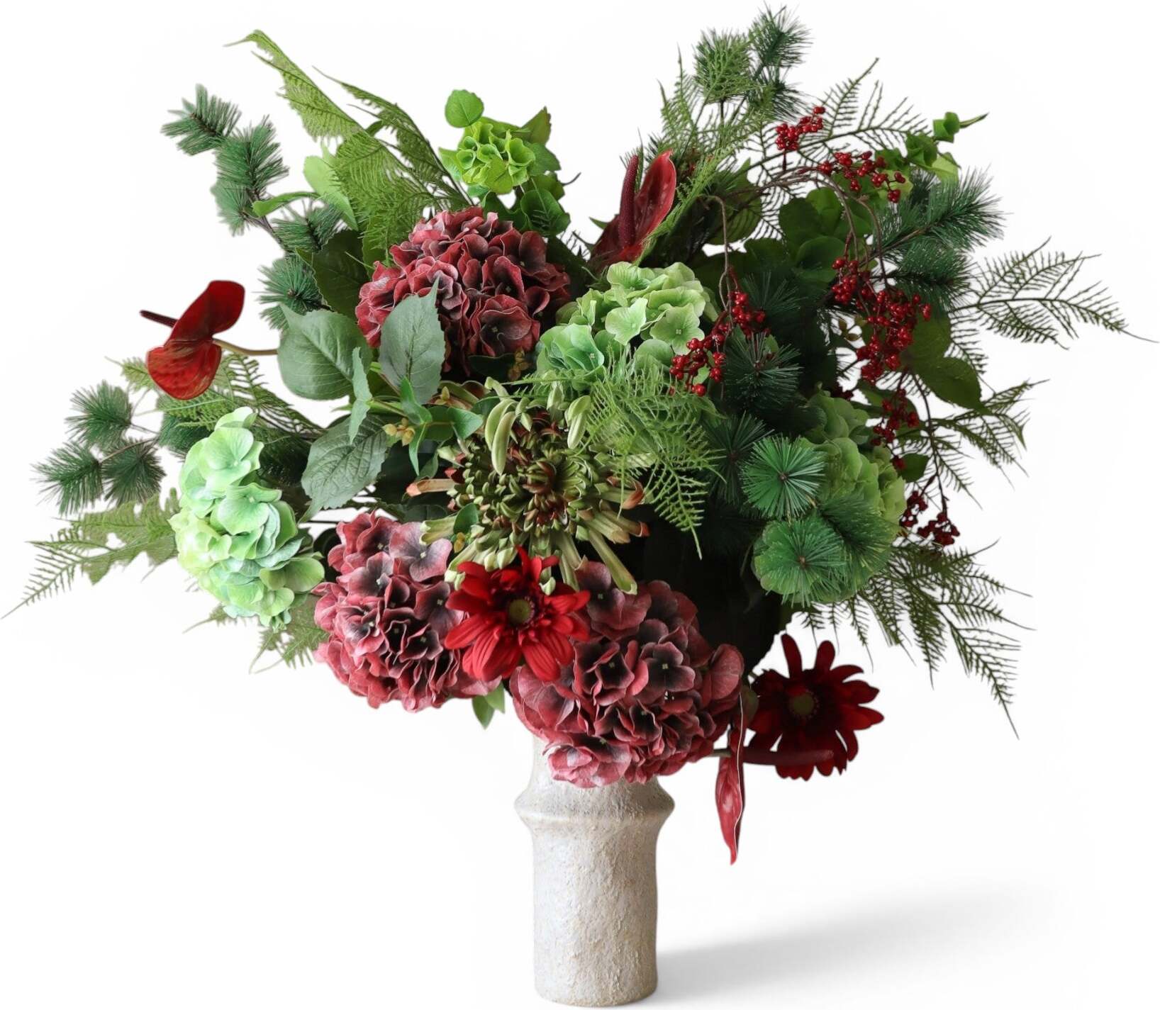 Crimson Evergreen Künstlicher Blumenstrauß