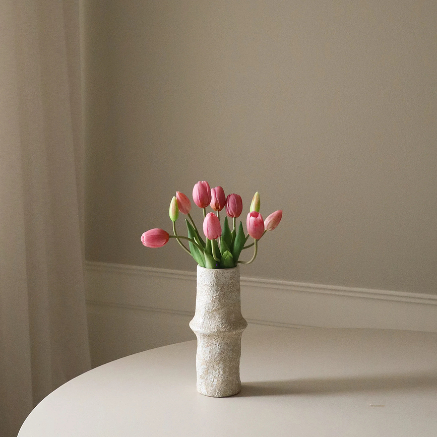 Fiori artificiali bouquet Botane tulipani 35 cm, rosa chiaro