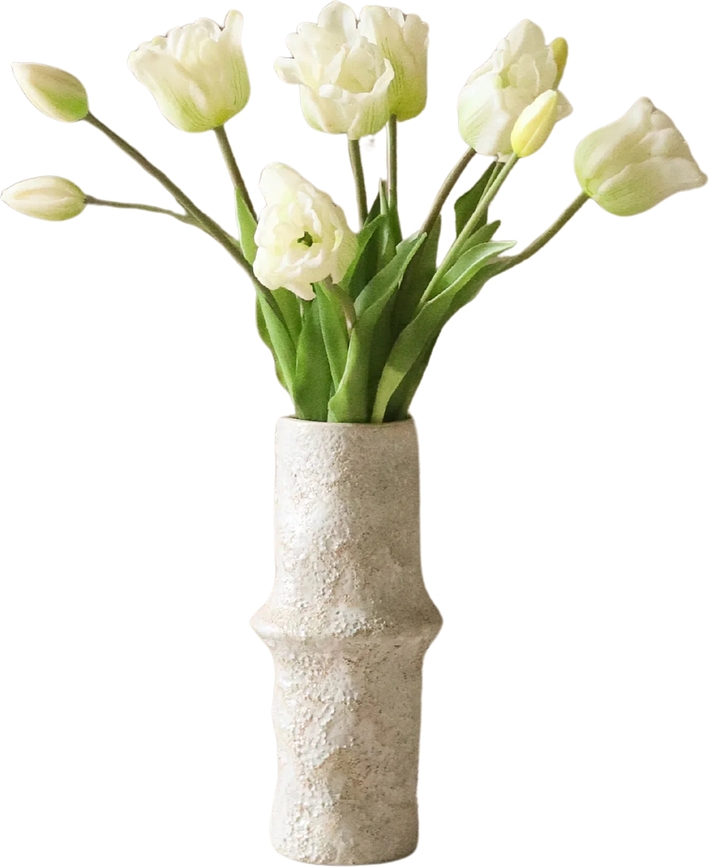 Fiori artificiali, bouquet Botane tulipani 44 cm, bianco