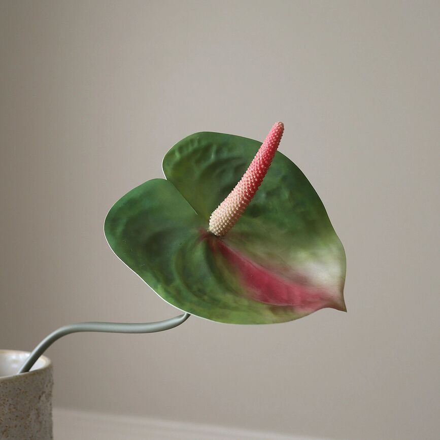 Fleur artificielle Botane anthurium 67 cm, vert clair
