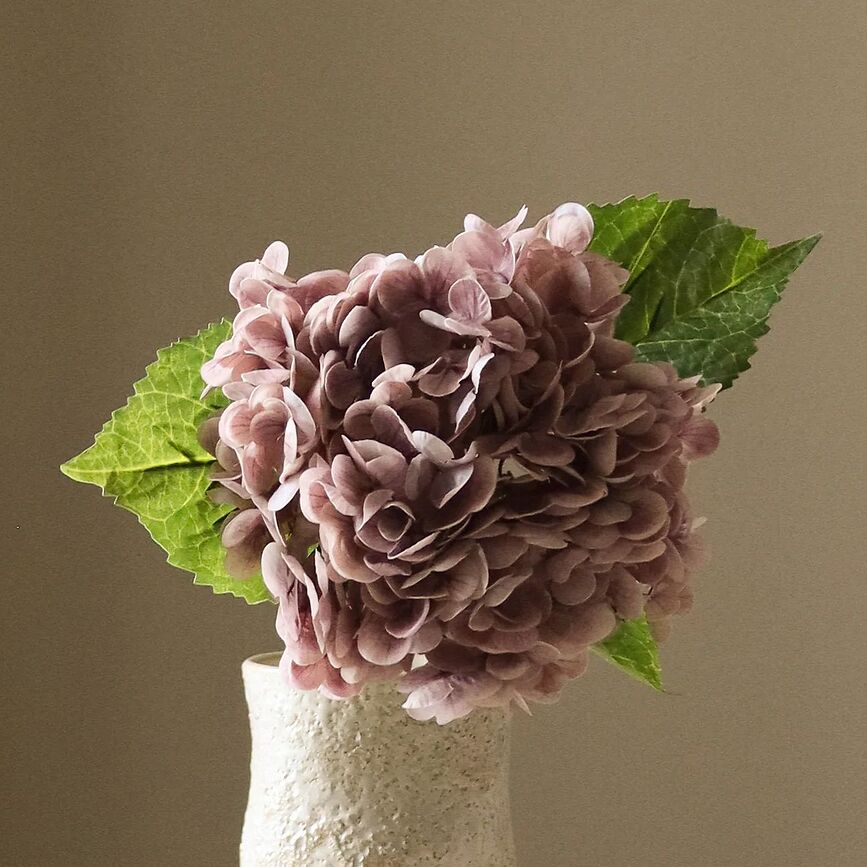 Flor artificial de hortensia Botane, 51 cm, celeste