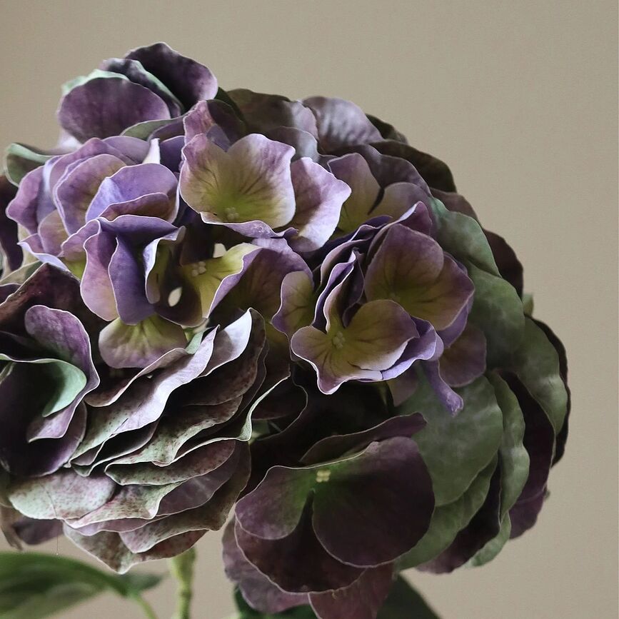 Flor artificial Hortensia Botane, 65 cm, burdeos