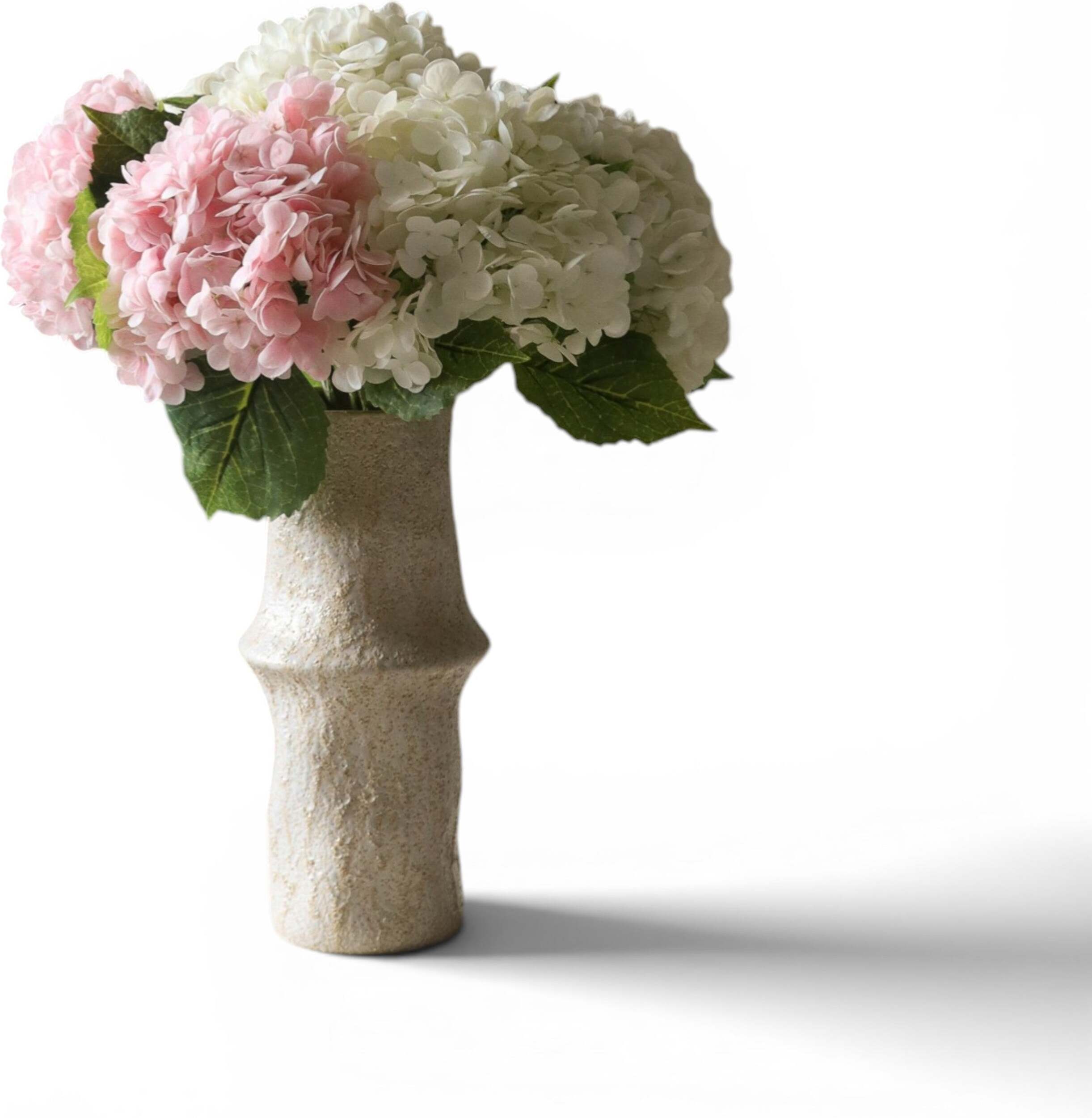 Hydrangea Kunstblumenstrauß weiß-rosa