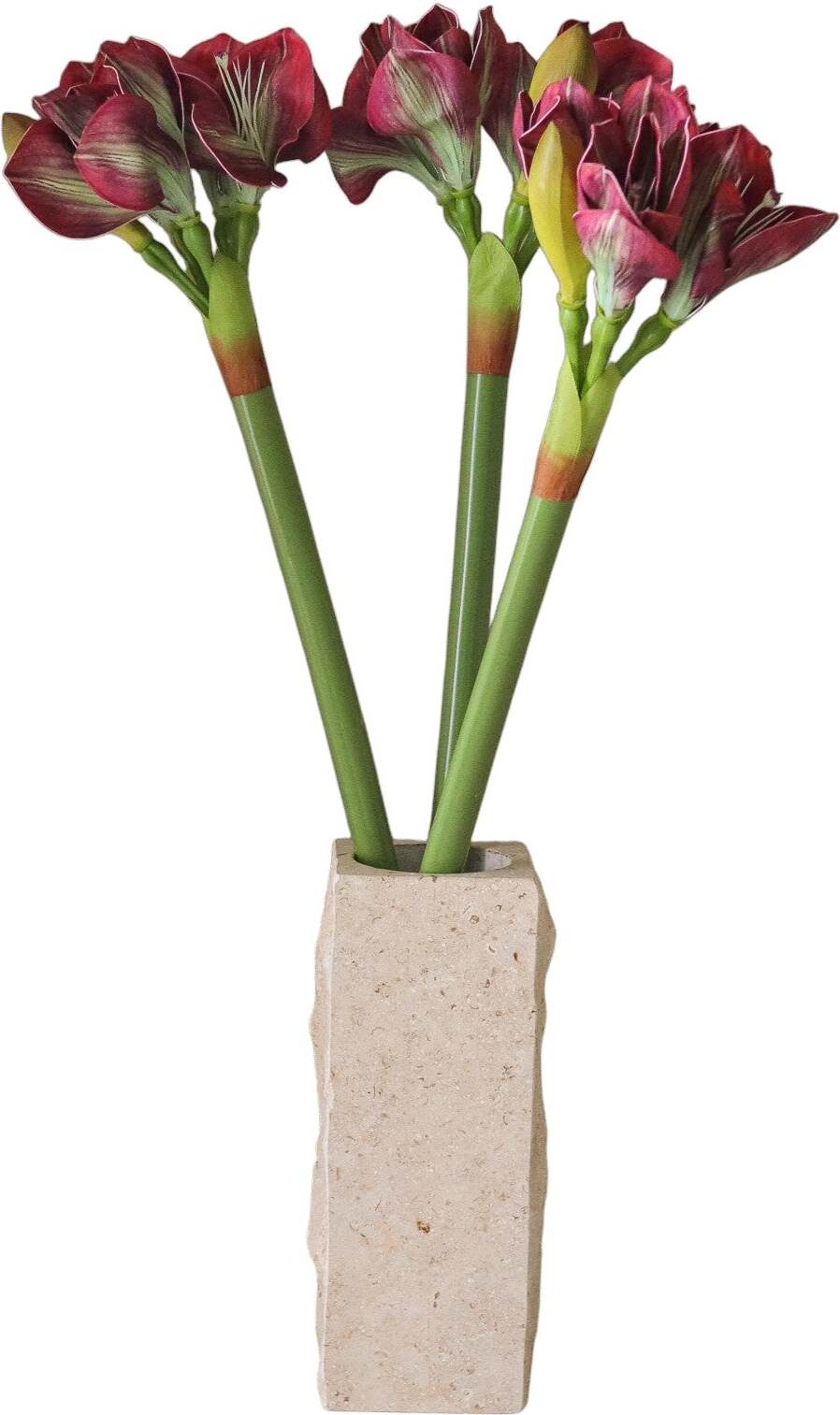 Kunstblumenstrauß Burgundy Amaryllis