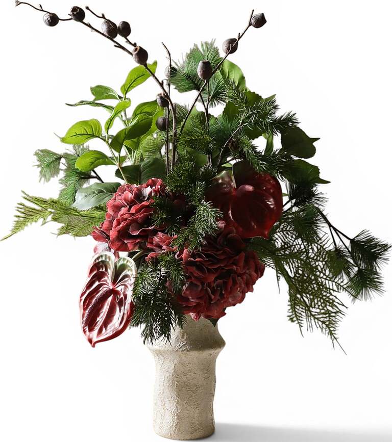 Scarlet Pine Kunstblumenstrauß - Botane BOT-CH25-BOU-004