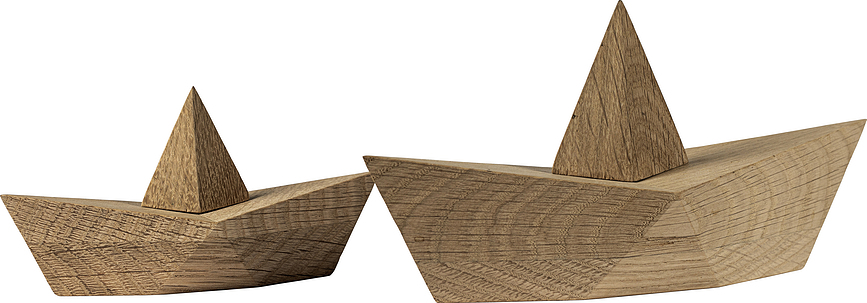 Admiral Figurine Bateau, taille S, chêne foncé